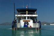 Tauchsafari Indonesien | Mermaid 2 Tauchschiff | Tauchdeck mit Tauchplattform
