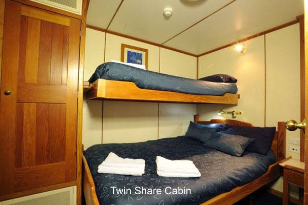 Tauchsafari Australien | Spirit of Freedom Tauchschiff | Twin Share Cabin