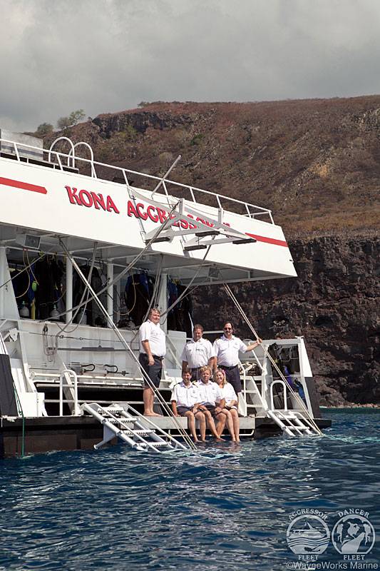 Tauchsafari Hawaii | Kona Aggressor 2 Tauchschiff | Tauchdeck an Bord