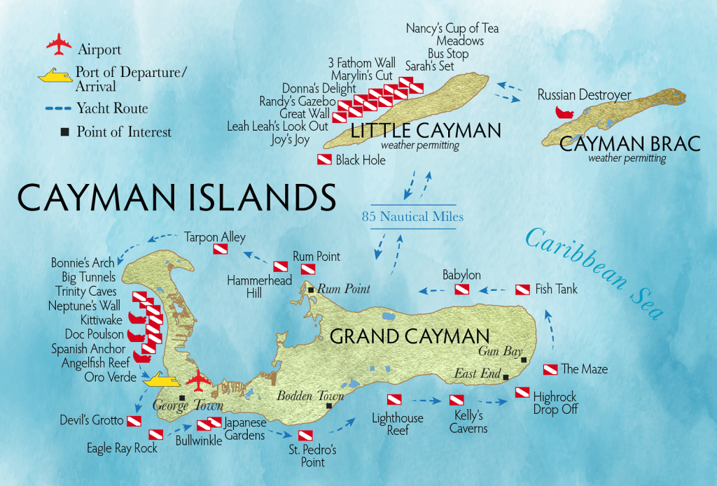 Cayman Aggressor Map