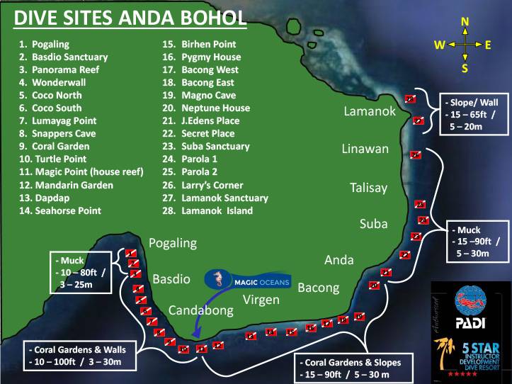 Bohol | Magic Ocean Resort | Tauchplätze